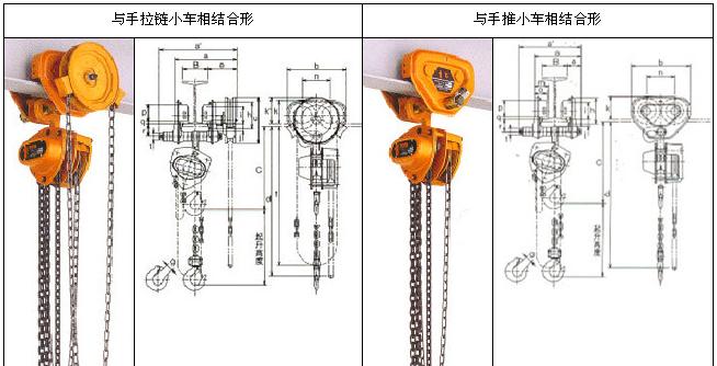 日本东洋手拉葫芦的结构示意图